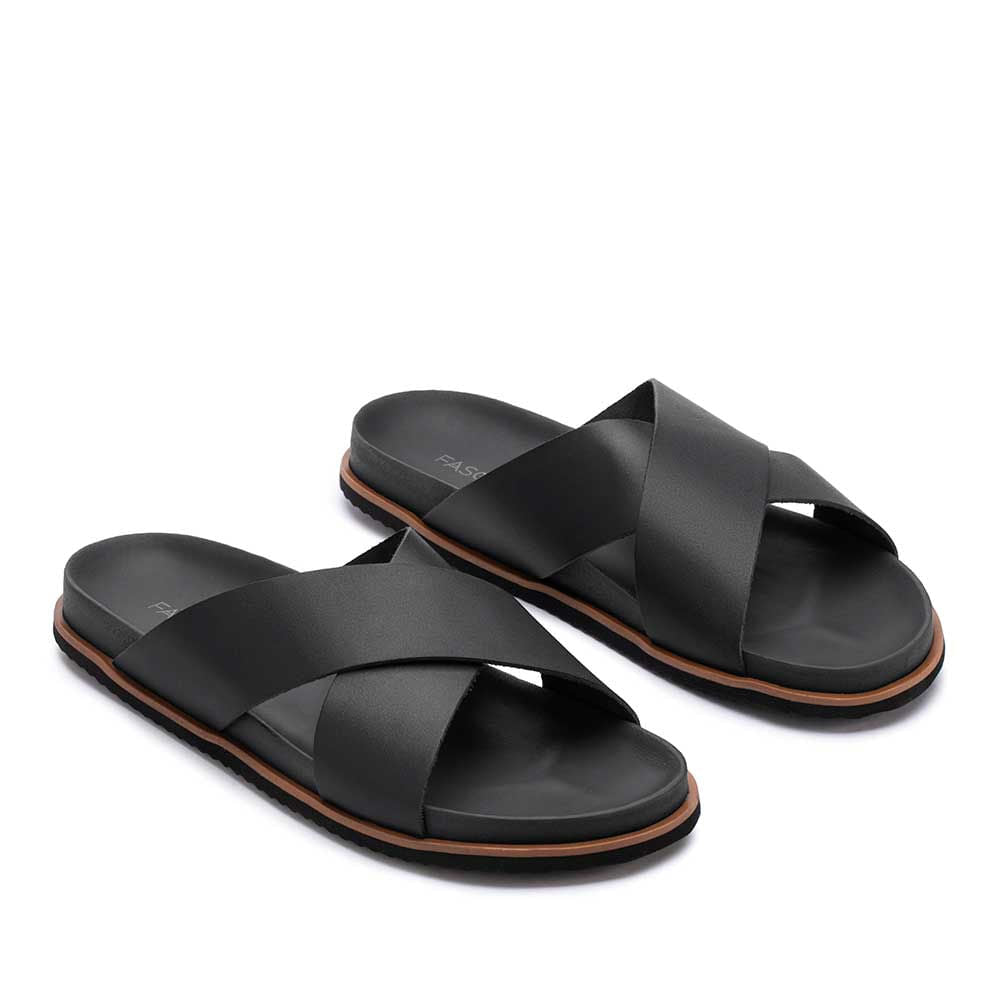 Chinelo Masculino Fascar LITE Preto em Couro