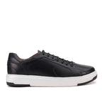Tênis Masculino Casual Fascar IZI Preto Em Couro