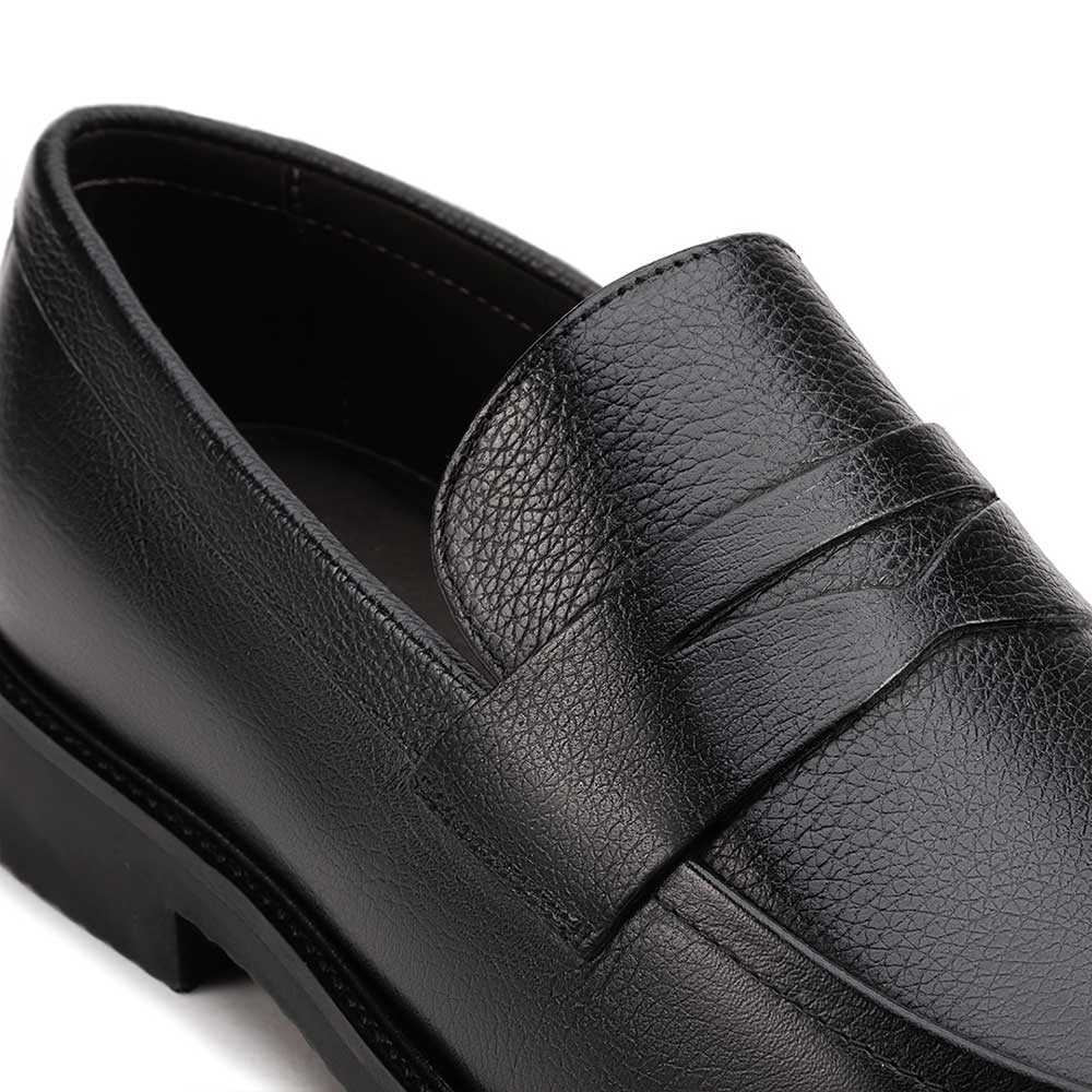 Mocassim Masculino Social Fascar Penny Loafer Preto em Couro