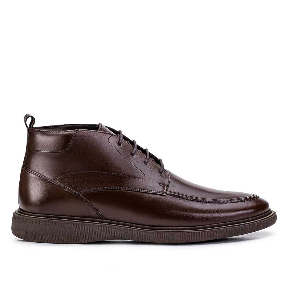 Bota Masculina Casual Fascar Mafra Marrom Em Couro