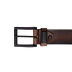 Cinto Masculino Casual Fascar Marrom Em Couro