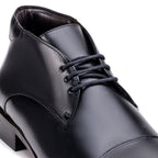 Bota Masculina Social Fascar Cap Toe Preta Em Couro
