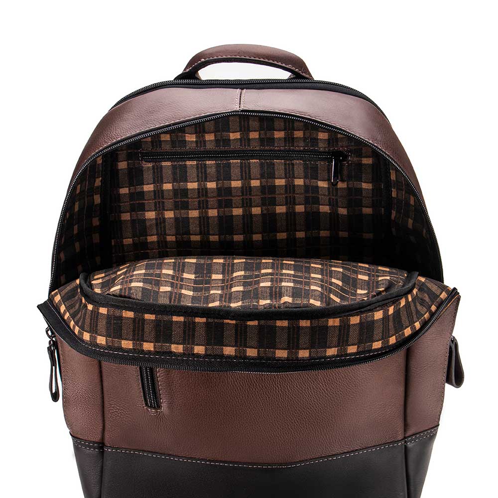 Mochila Masculina Executiva Fascar Marrom Em Couro