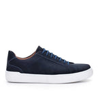 Sapatênis Masculino Casual Fascar Braga Azul-Marinho Em Couro
