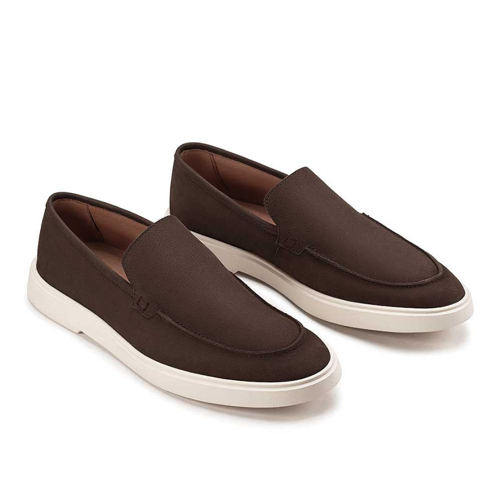 Mocassim Masculino Casual Fascar LITE Marrom em Couro