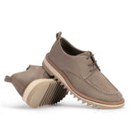 Sapato Masculino Casual Derby Fascar Cinza em Couro