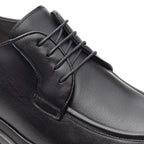 Sapato Masculino Casual Fascar Lite Derby Preto Em Couro