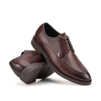 Sapato Masculino Social Fascar Derby Marrom em Couro
