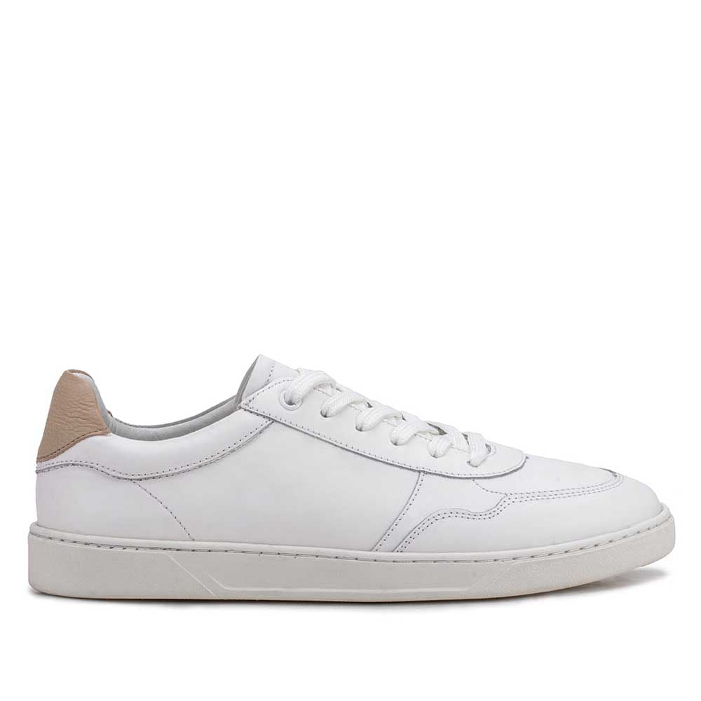 Tênis Feminino Fascar Branco Em Couro