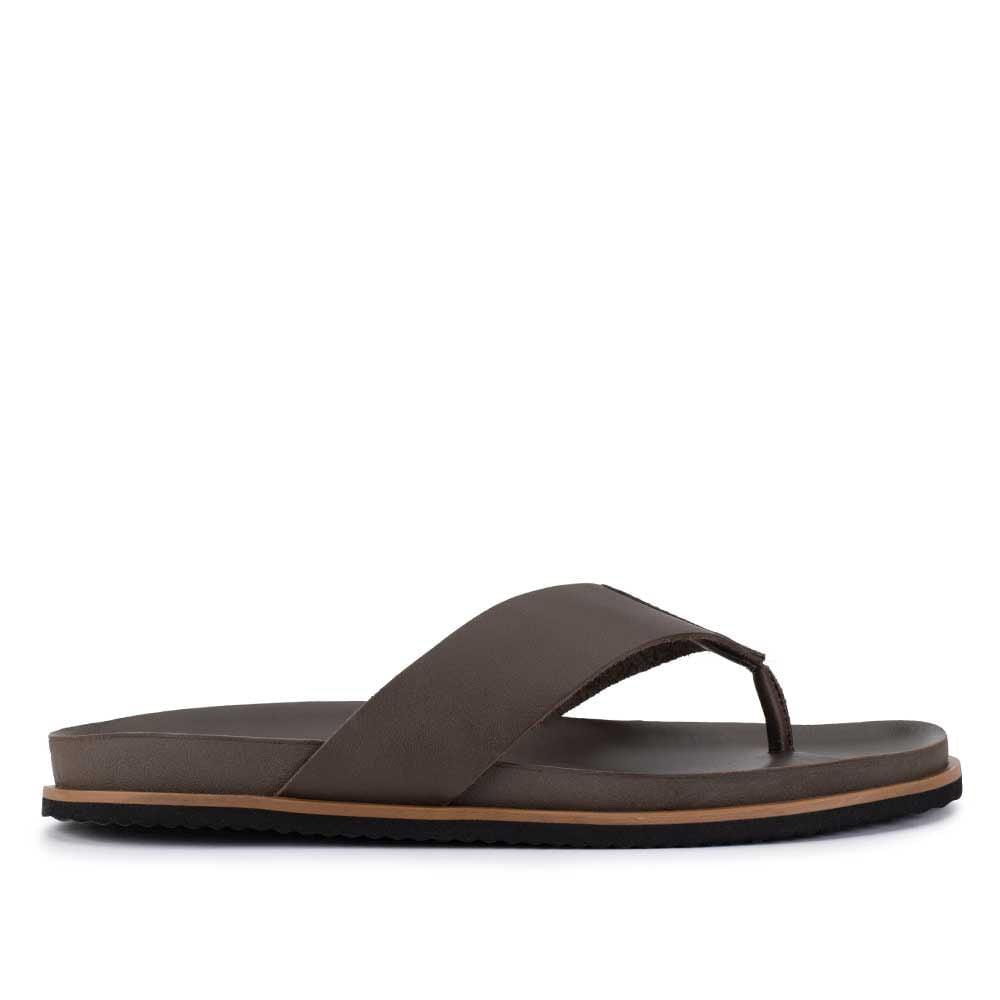 Chinelo Masculino Fascar LITE Marrom em Couro