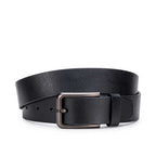 Cinto Masculino Casual Fascar Preto Em Couro