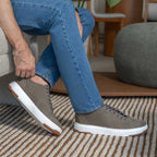 Tênis Masculino Casual Fascar IZI Cinza Em Couro