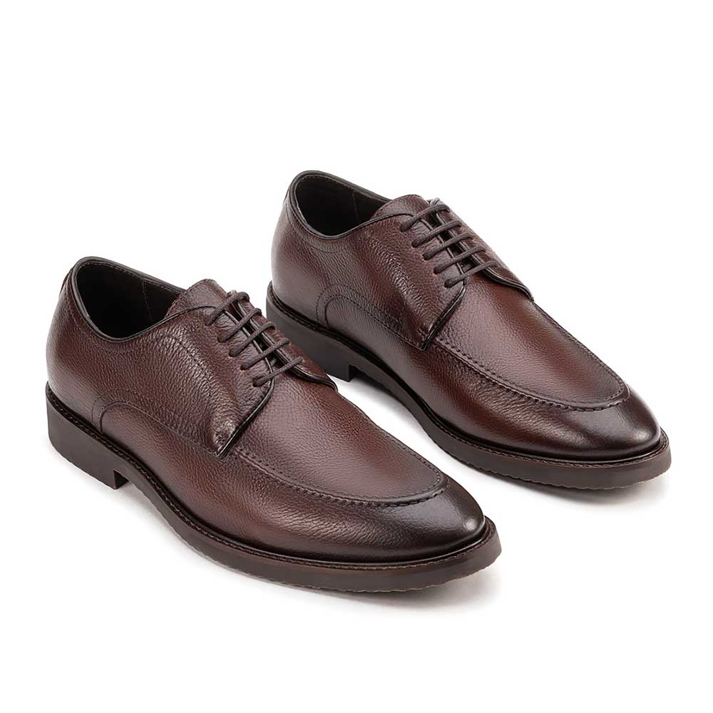 Sapato Masculino Social Fascar Derby Marrom em Couro