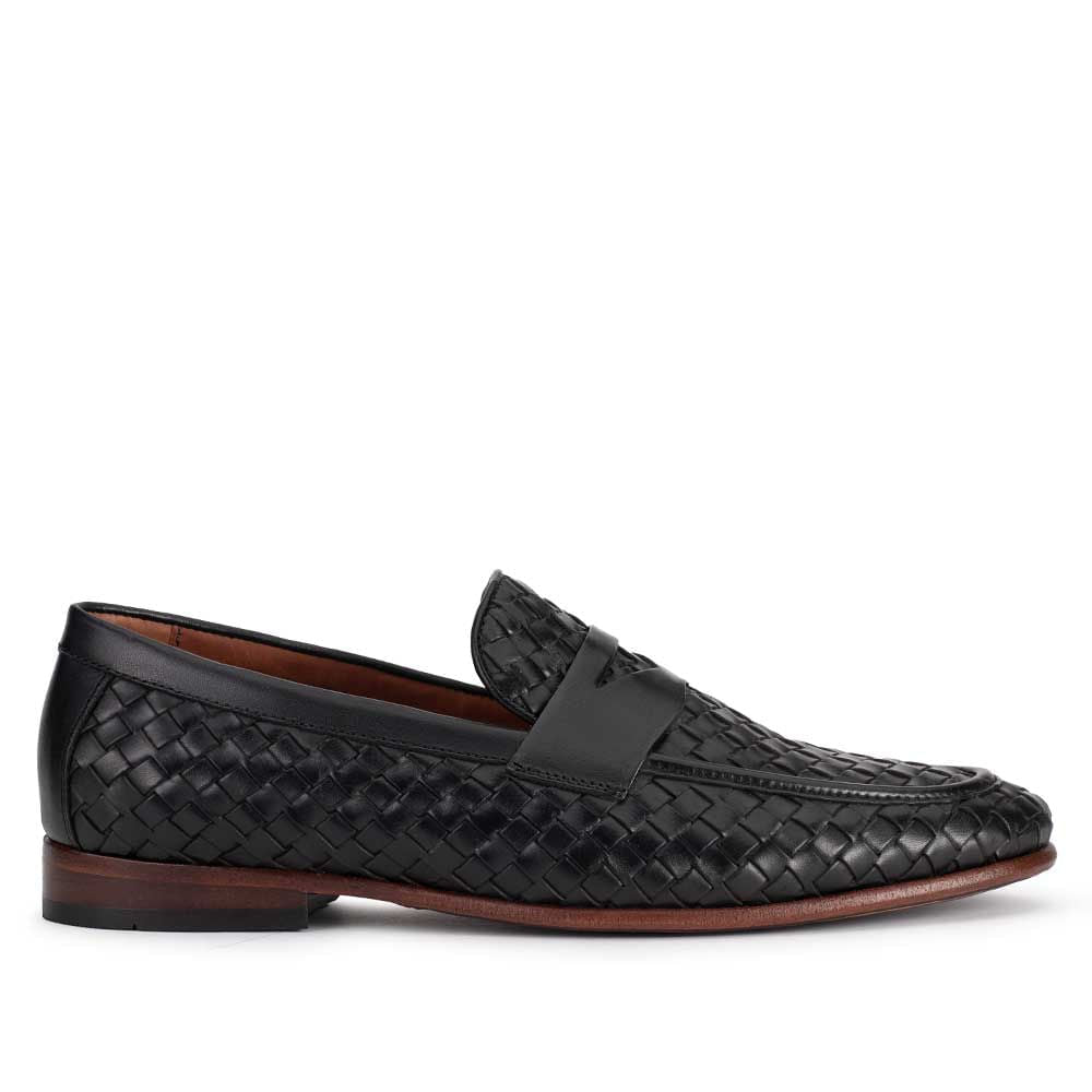 Mocassim Masculino Casual Fascar Penny Loafer Preto em Couro