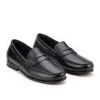 Mocassim Masculino Casual Argentino Fascar Penny Loafer Preto Em Couro