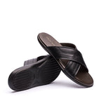 Chinelo Masculino Fascar Lite Preto em Couro