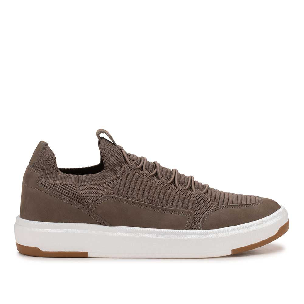 Tênis Masculino Casual Fascar Izi Cinza Em Knit