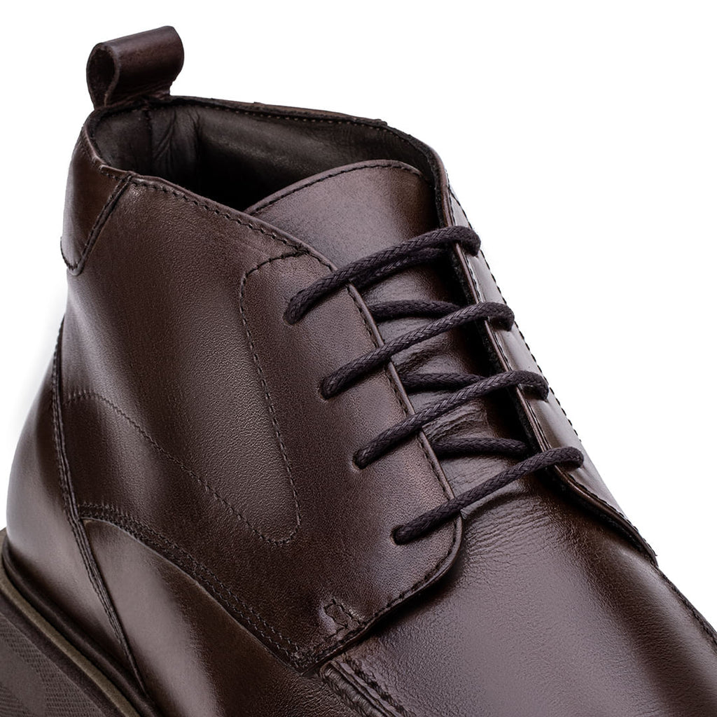 Bota Masculina Casual Fascar Mafra Marrom Em Couro