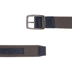 Cinto Masculino Casual Fascar Dupla Face Cinza Em Lona Flexível