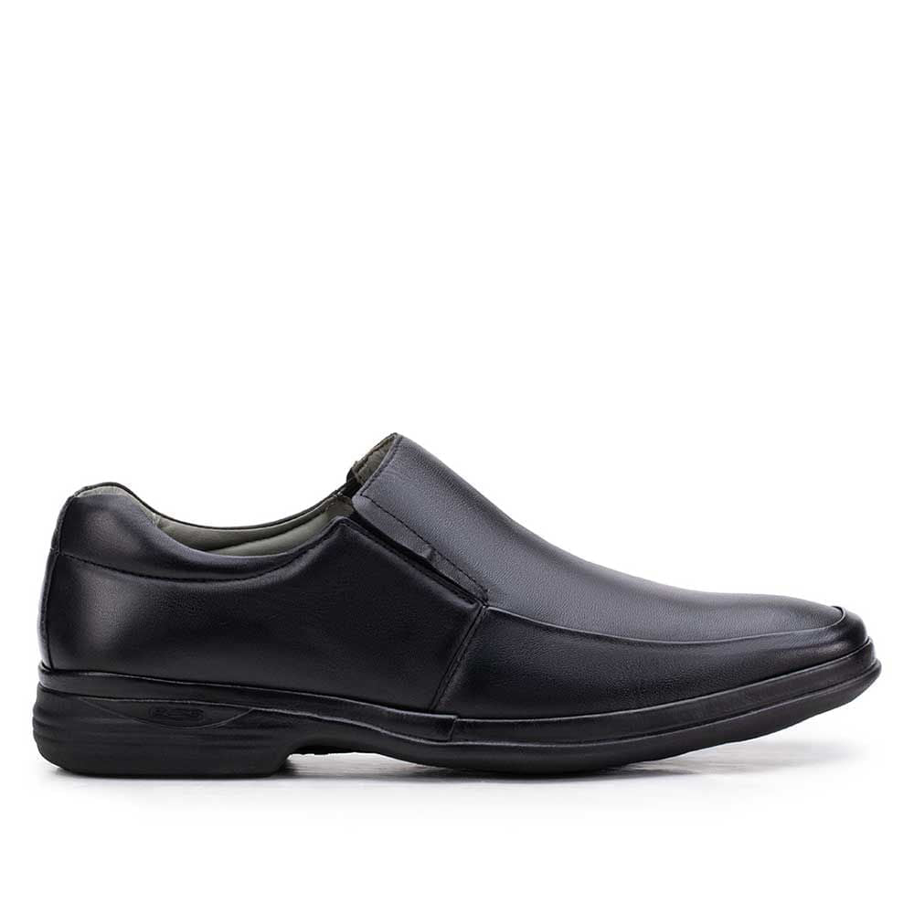 Mocassim Masculino Social Fascar Preto Em Couro