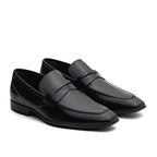 Mocassim Masculino Social Fascar Penny Loafer Preto Em Couro