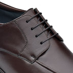 Sapato Masculino Social Fascar Airtech Derby Marrom Em Couro