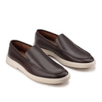 Mocassim Masculino Casual Fascar LITE Marrom em Couro