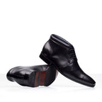 Bota Masculina Social Fascar Airtech Preta Em Couro