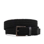 Cinto Masculino Casual Fascar Preto Em Elástico e Couro