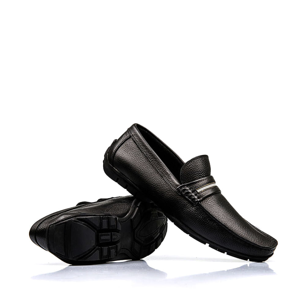 Drive Masculino Fascar Preto Em Couro