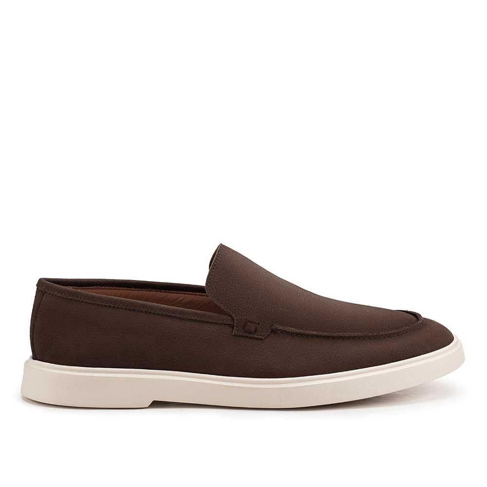 Mocassim Masculino Casual Fascar LITE Marrom em Couro