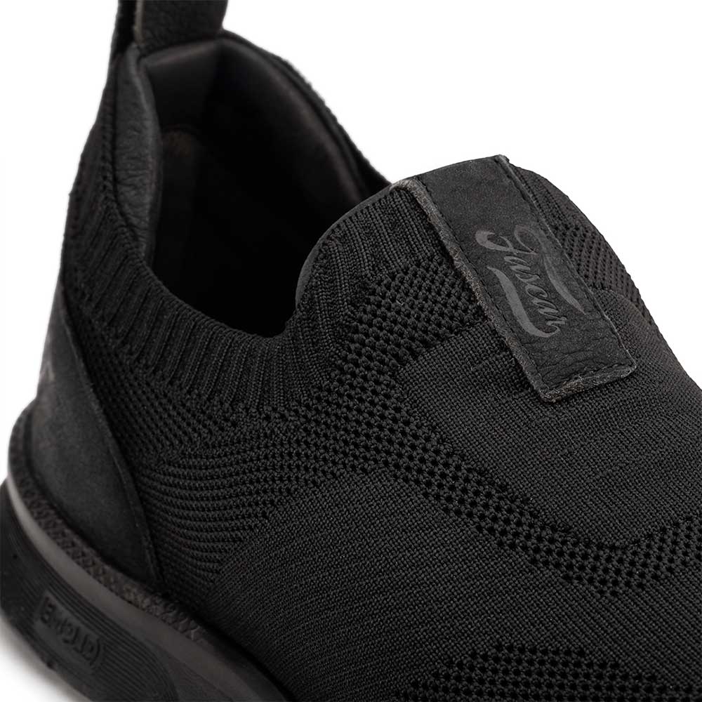 Tênis Masculino Casual Fascar Lite Preto Em Knit