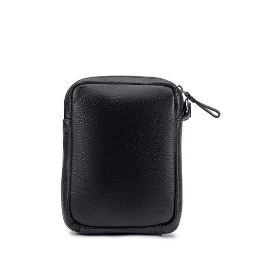Bolsa Masculina Transversal Fascar Preta Em Couro