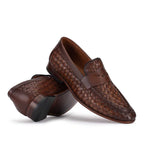 Mocassim Masculino Casual Fascar Penny Loafer Marrom em Couro