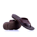 Chinelo Masculino Fascar Marrom Em Couro